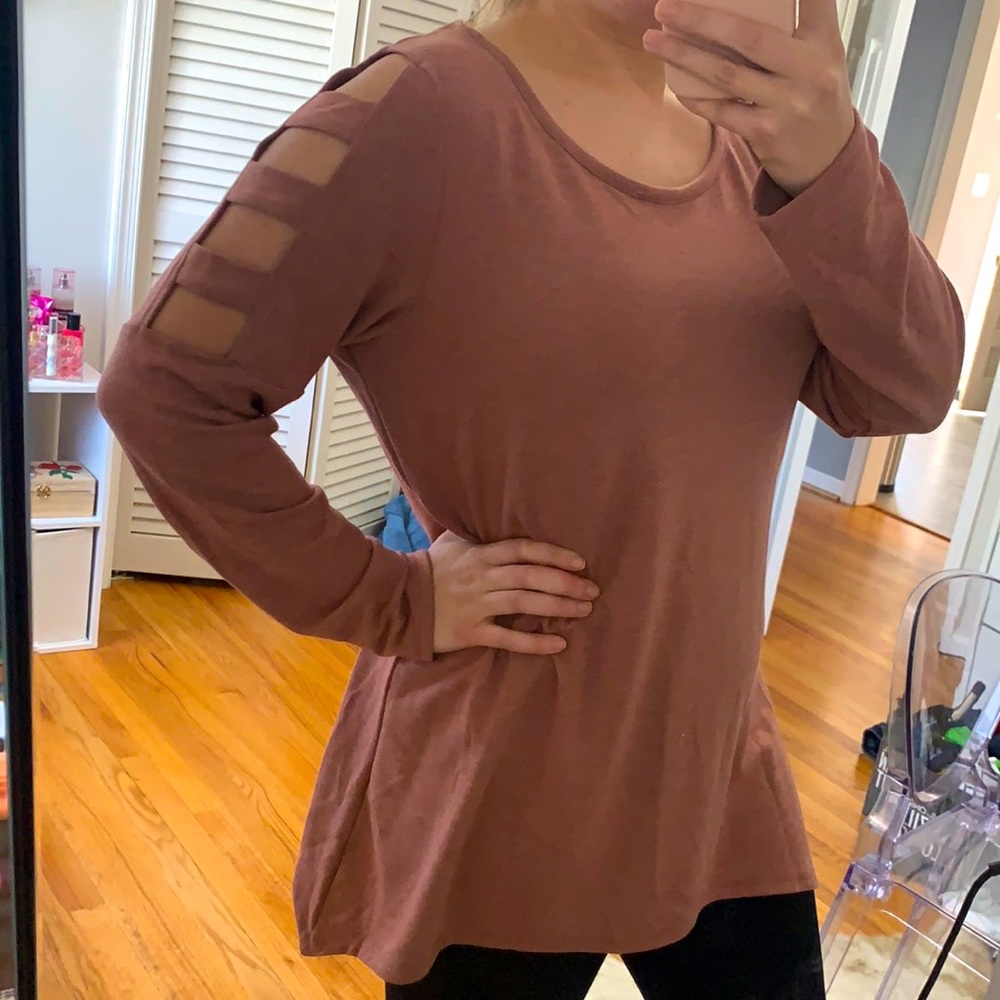 Long Sleeve Slitted Shirt